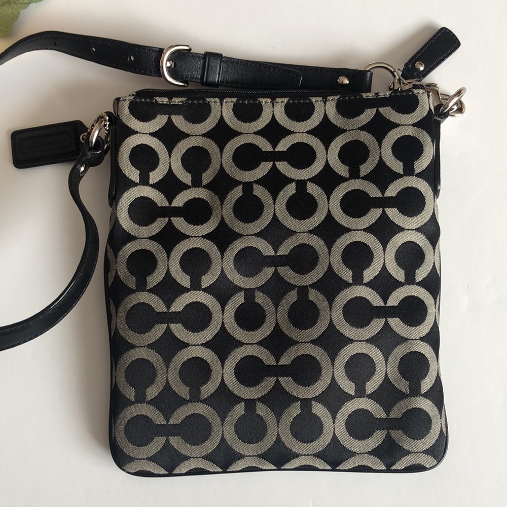 Coach black crossbody Kristin Signature Crossbody Black and Gray Fabric Coach - Picture 7 of 16